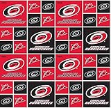 Carolina Hurricanes Cotton Fabric W/Classic Geometric Design-Sold by The Yard