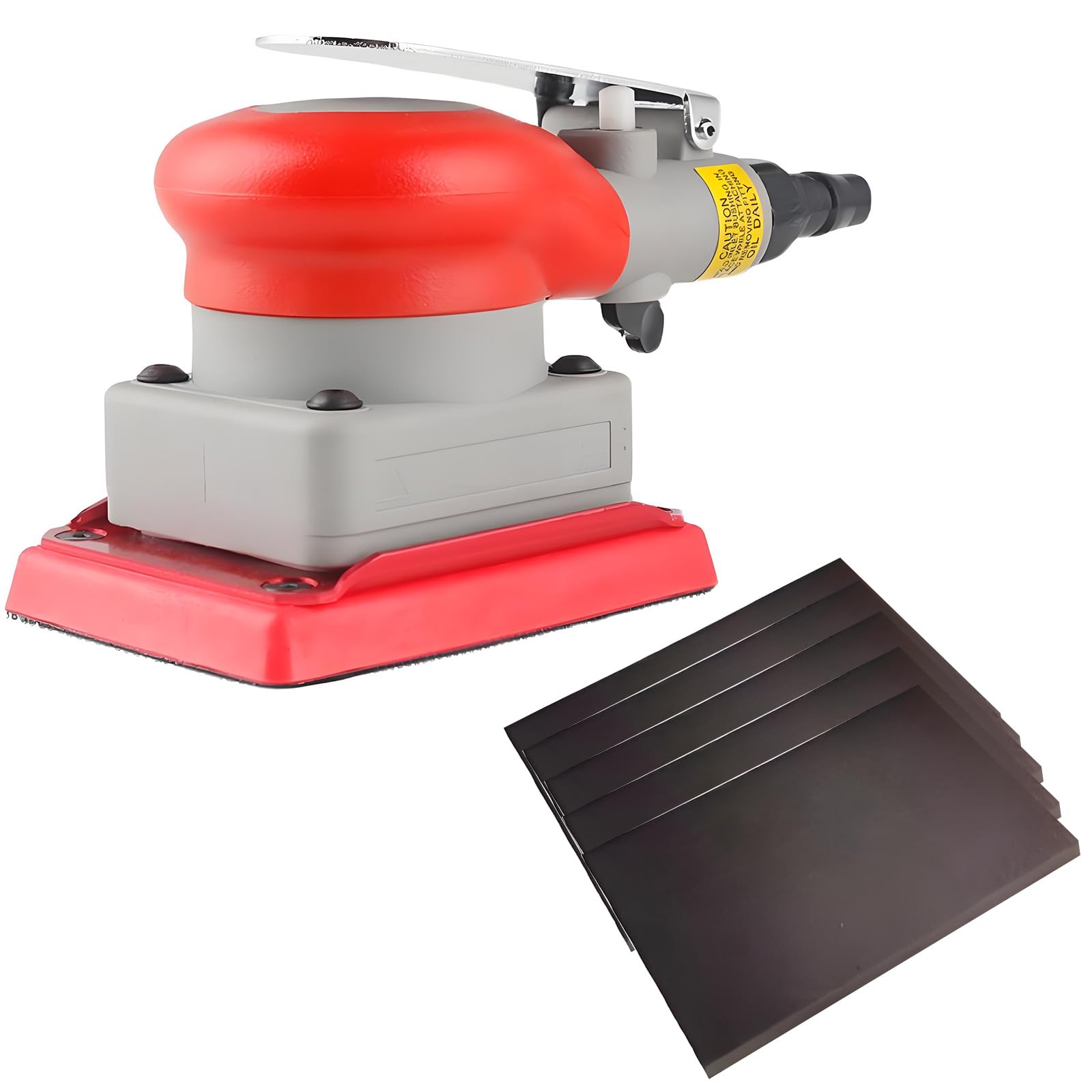 Aqvjd Red 5 Pieces Pneumatic Random Orbital Sander Air Sander Offering Comfortable Handling And Powerful 12000Rpm Electric Orbital