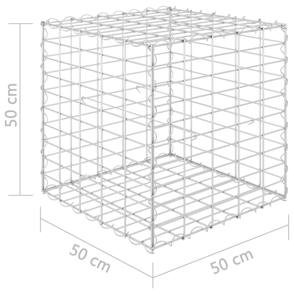 Würfel-Gabionen-Hochbeet, Palettenrahmen, Hochteich, Gemüsebeet, Kräuterregal Balkon, Blumenbeet, Kräuterspirale, Tomatenbeet, Pflanzhochbeet, Stahldraht 50x50x50 cm