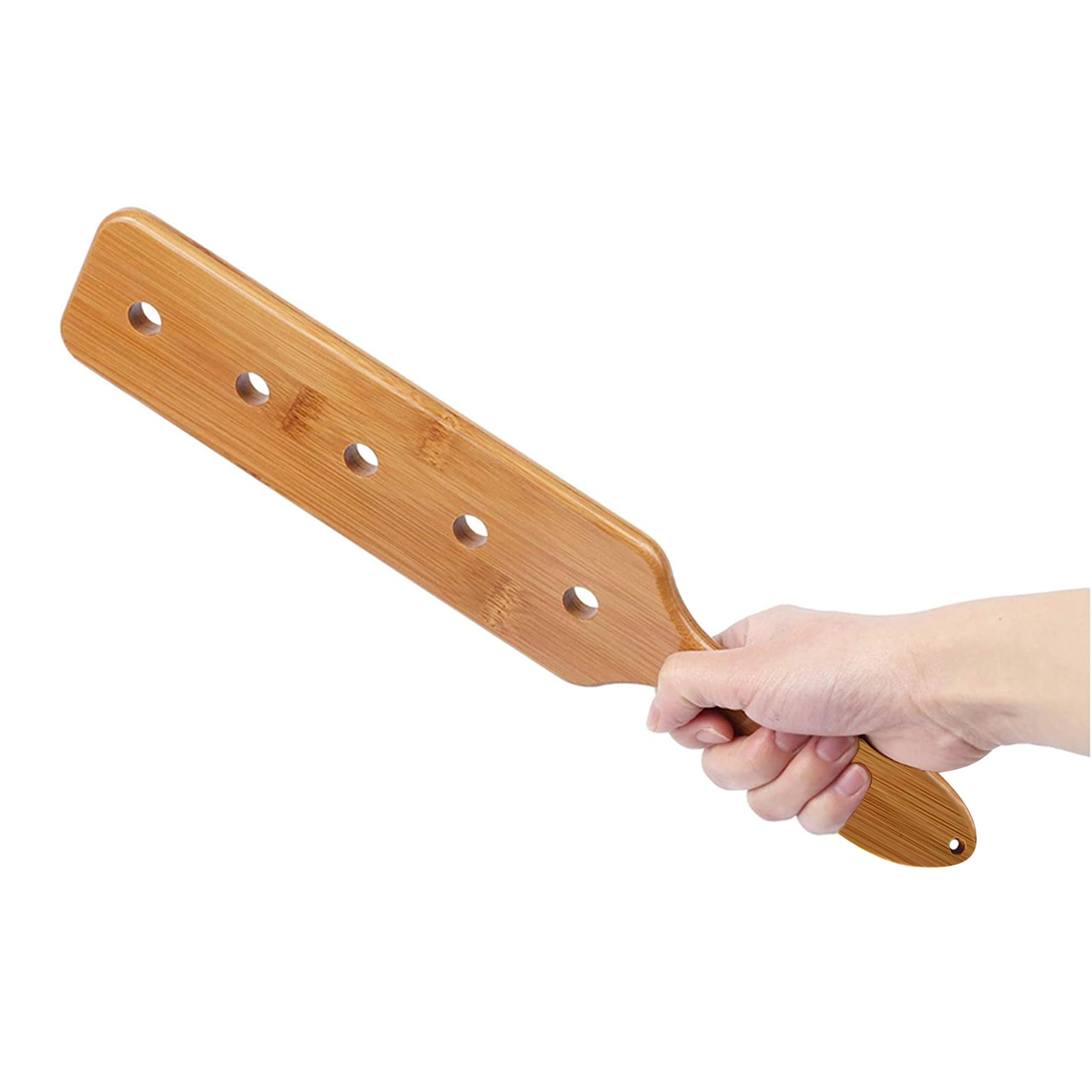 Pagaia in bambù 35,5 cm, fori per flusso d'aria, legno non finito