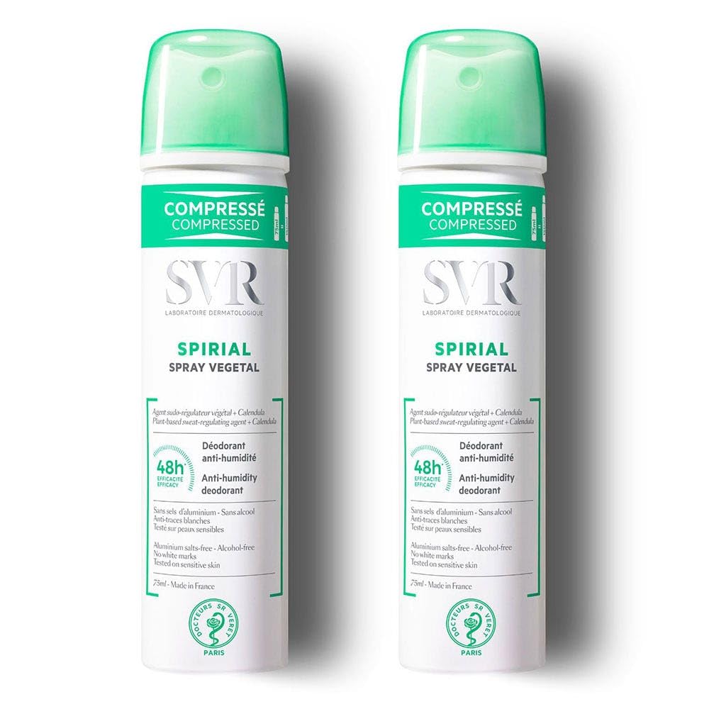 SVR Spirial Spray Végétal Anti-Humidity Deodorant 48H 2 x 75ml