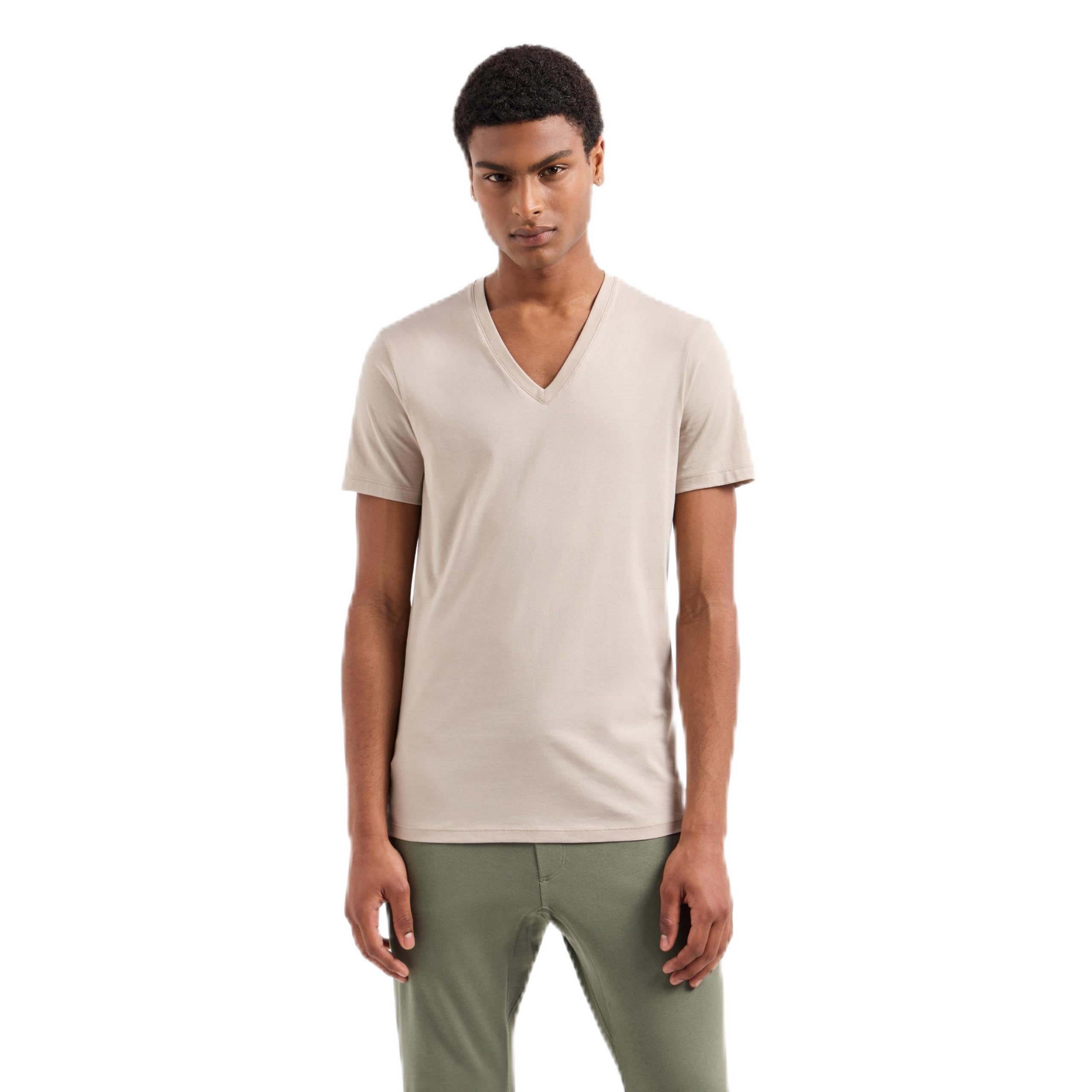 Armani Exchange Men's Pima Cotton Jersey Short Sleeve V-Neck T-Shirt