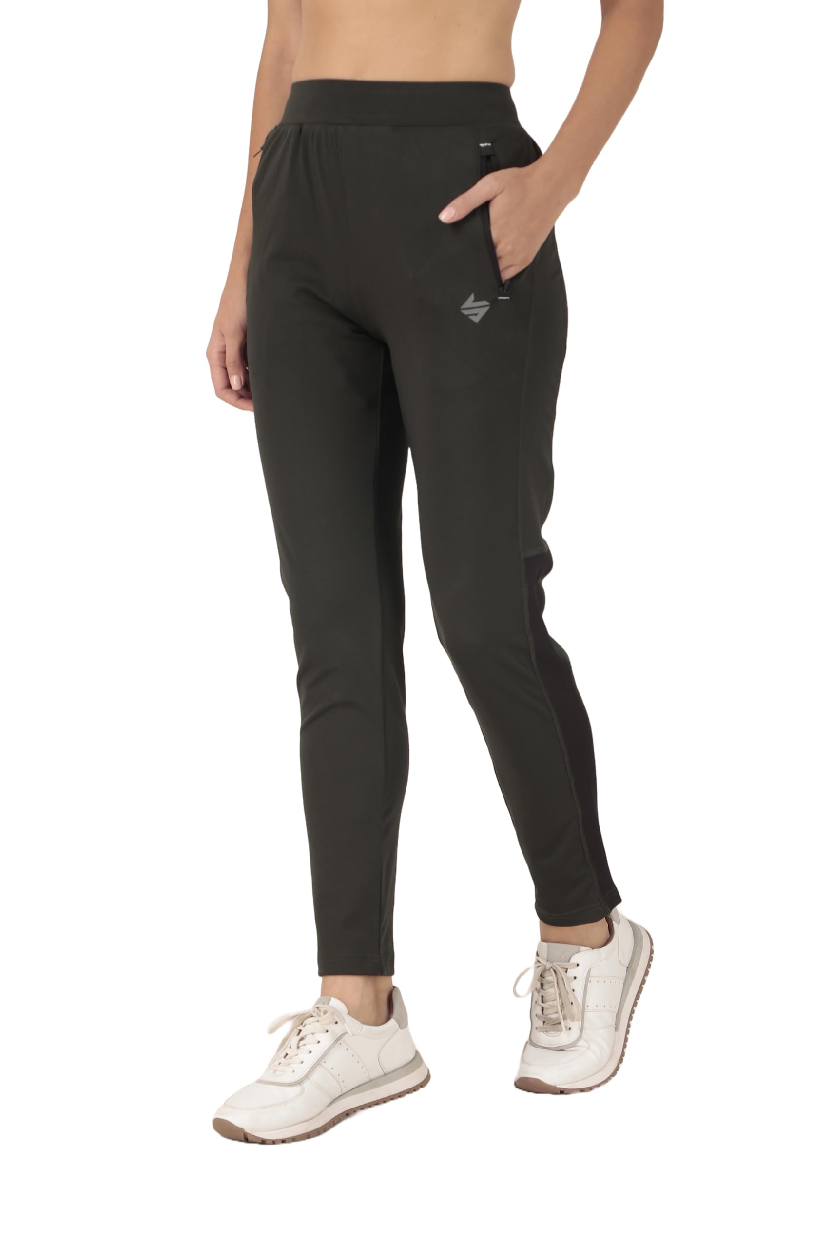 john ally Women's Slim Fit Track Pant for Gym, Yoga, Training, Sports, Running and Casual wear. 2 Zipper Pockets with an Elasticated Waistband with Drawstring with Rapid Dry Technology-picture-35