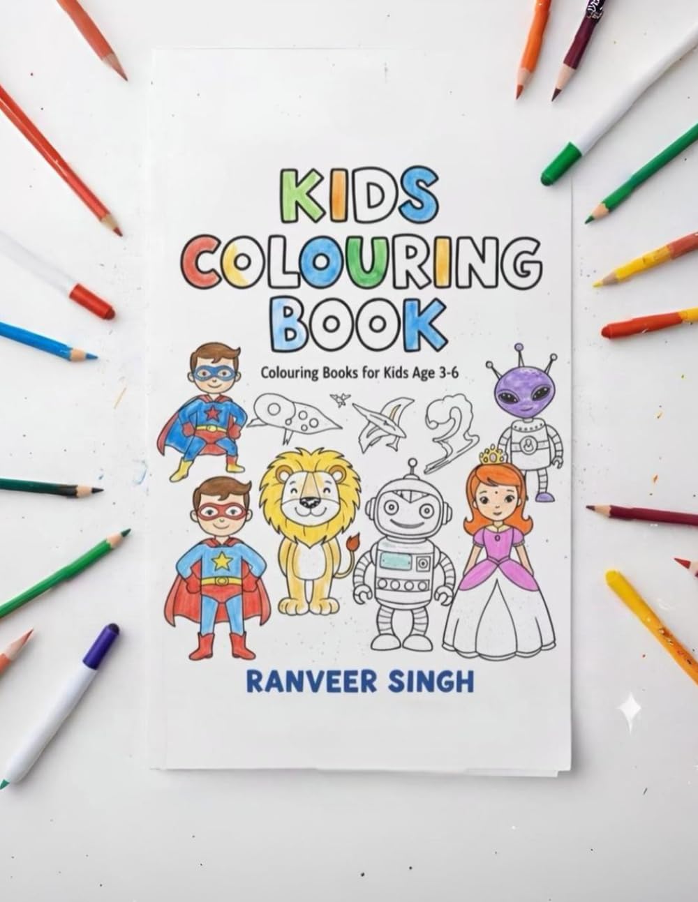 Cartoon Friends: A Fun Colouring Book for Kids: Charming Cartoons for Tiny Artists (Ages 3-6)