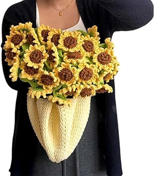 Amazon.co.jp: Vlwm ひまわりブーケブランケット かぎ針編みキット