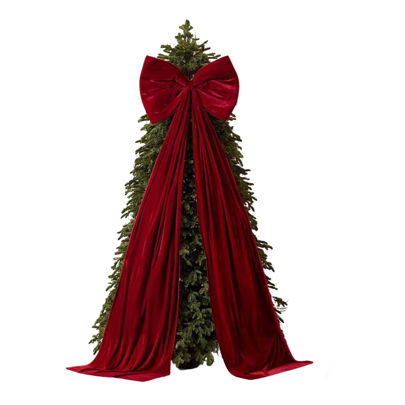 Grandi Fiocchi di Velluto per Albero di Natale 51 x 180 cm Gigante