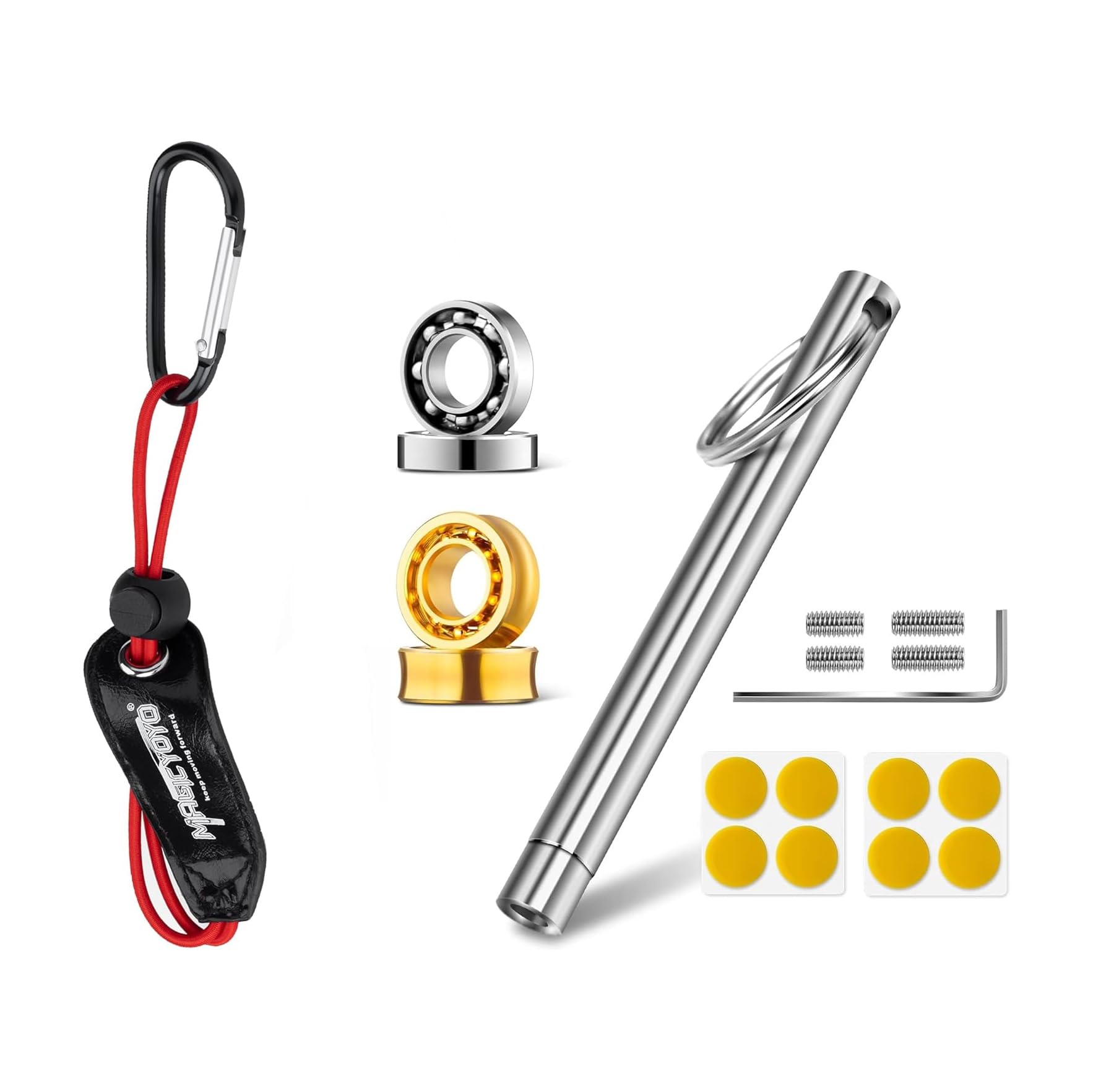 Kit Entretien Yoyo Pack Accessoires Yo-yo - Roulements Dorés Sans Réponse Réactifs Axes Outil Démontage - 16 Pièces Accessori Yoyo