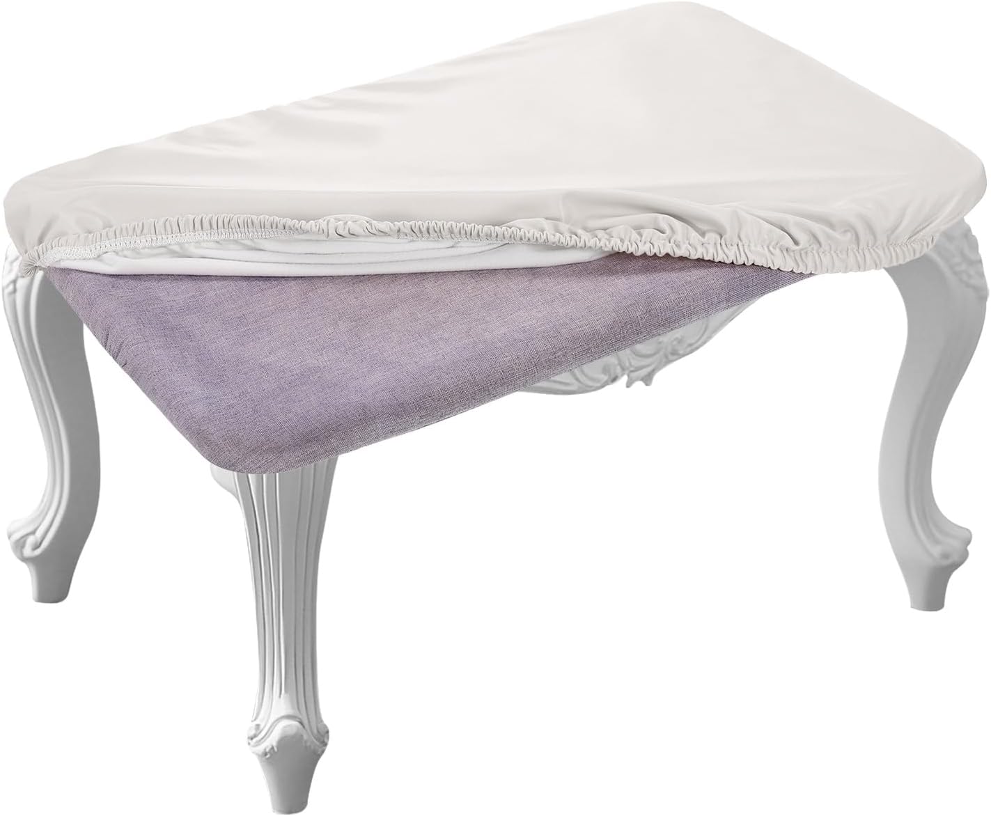 uxcell 4 Pcs Stool Covers Rectangle, 16 x 12 Inch Polyester Chair Seat Cover Vanity Seat Cushion Protector for Home, Dining, and Restaurant, Dark Gray