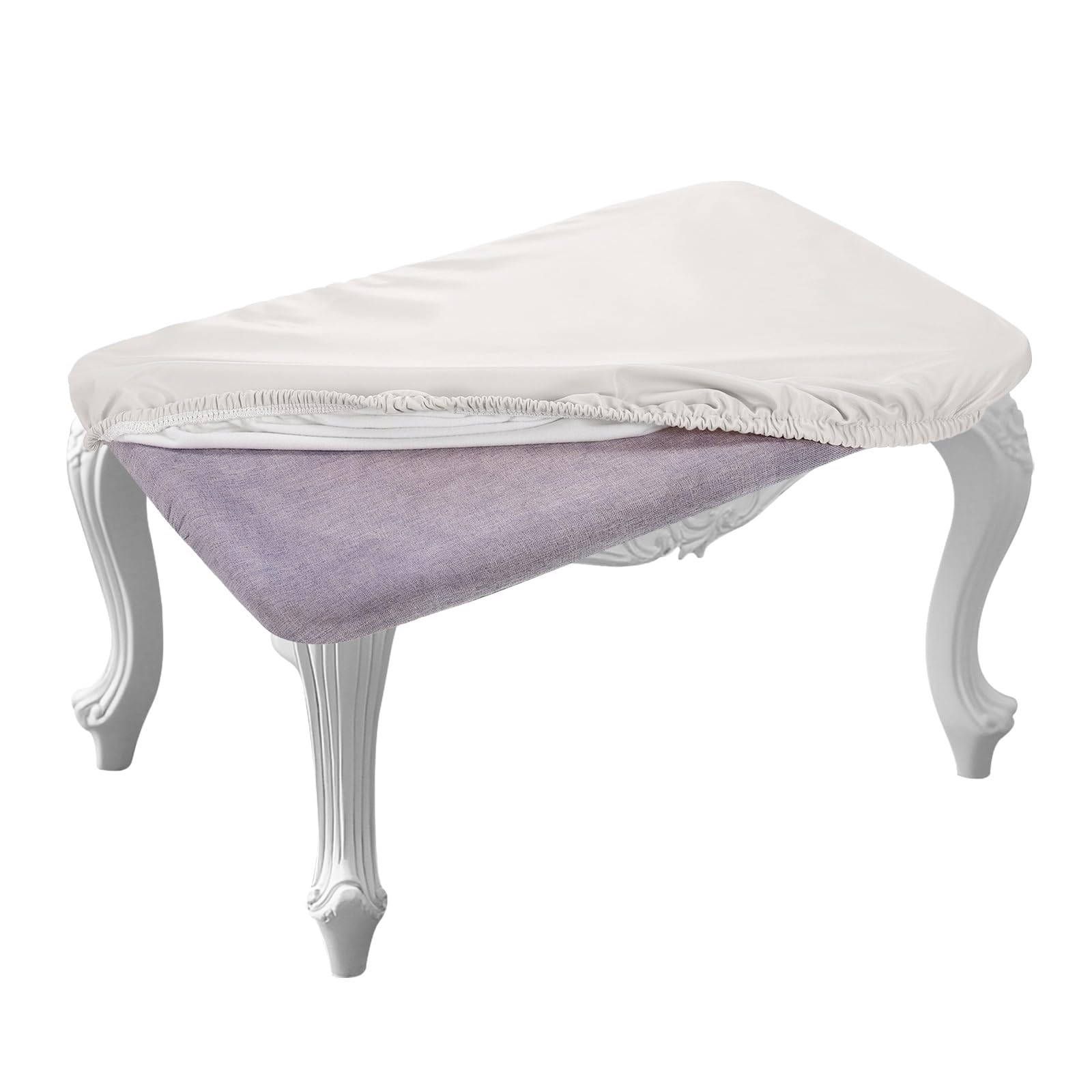 Housse de tabouret rectangulaire en cuir lavable et imperméable
