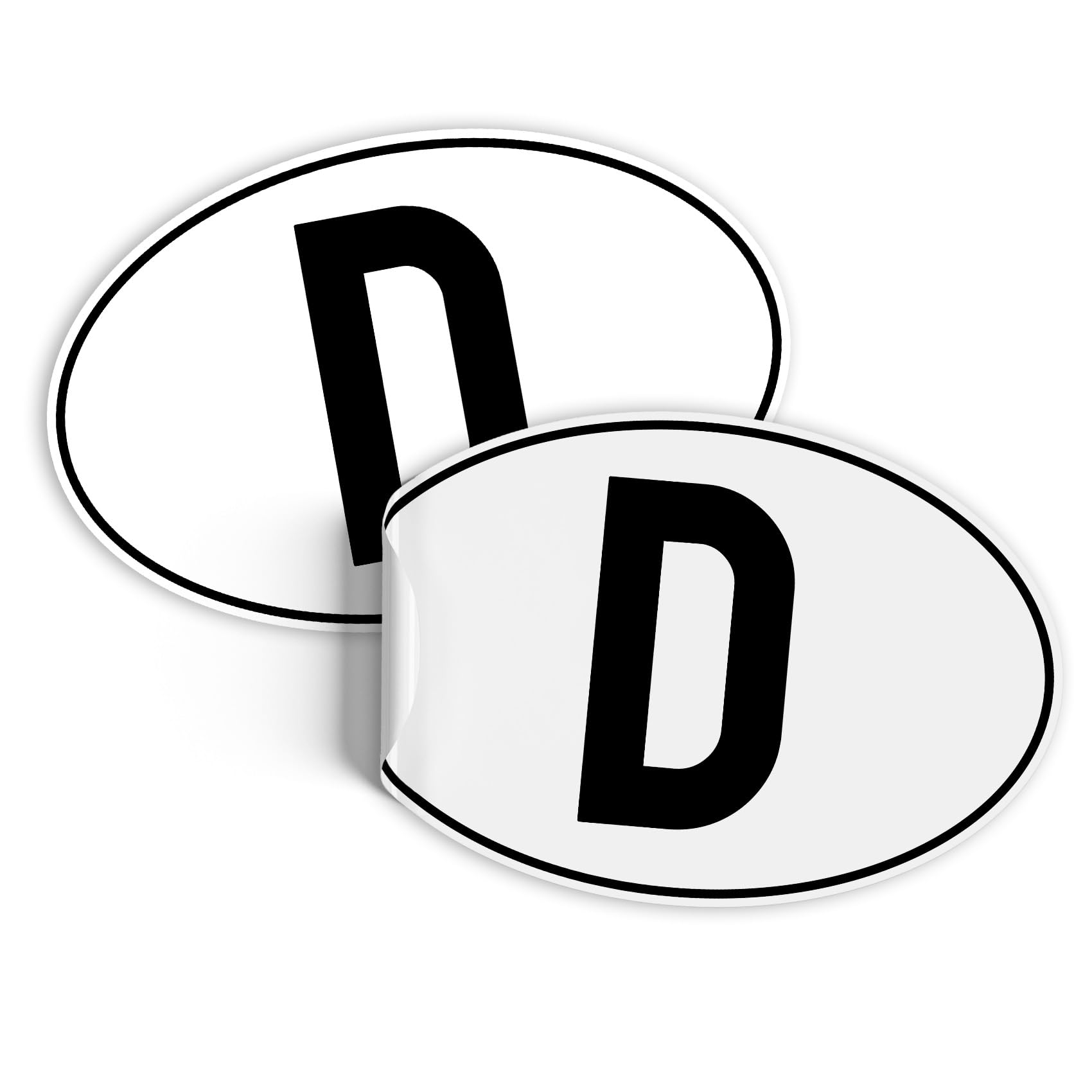 Finest Folia Landencode-stickers 2-pack volgens DIN-norm 17,5x11,5cm Kentekenstickers voor auto, vrachtwagen, camper, weerbestendig, zelfklevend R226 (01 Duitsland, sticker