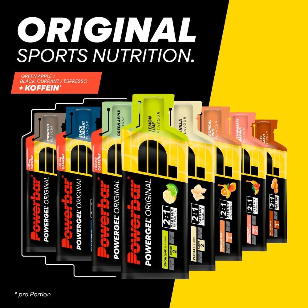 PowerBar PowerGel Original Mixbox - High Carb Energy Gel - pakiet zapoznawczy (5 x 41g, mieszany)