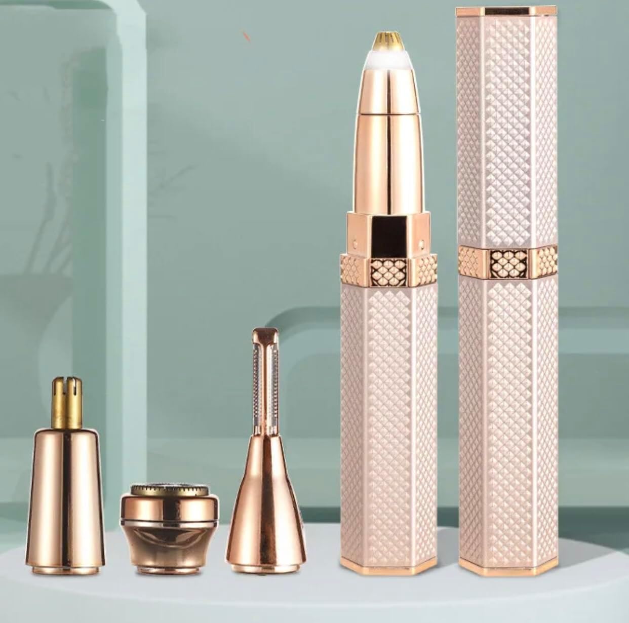 4 in 1 Women Nose Hair Trimmer/Facial Hair Remover with