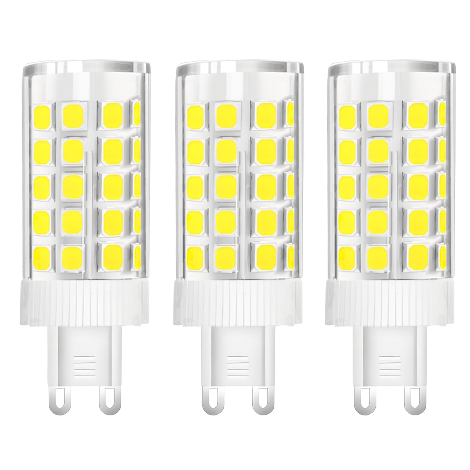 WULUN G9 LED Lampe 10W, 1000LM, Kaltweiß 6000K, Ersatz 50W-100W Halogenlampe, G9 Sockel, Kein Flackern, Nicht Dimmbar, Glühbirnen für Kronleuchter, Deckenleuchten, Wandleuchten, AC 220-240V, 3er Pack