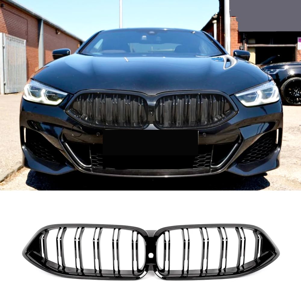 Amazon.com: Front Kidney Grille Gloss Black For BMW 8 Series G14