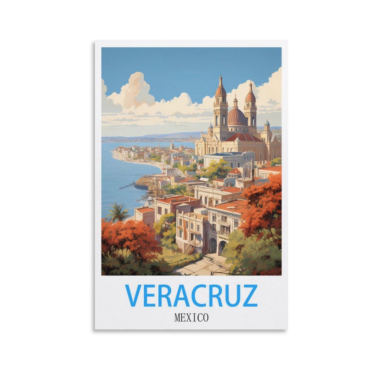 Vintage Metal Tin Signs Veracruz Mexicos Art Retro Plaque for Bars Pub Playroom Man Cave Wall Decor 15x30cm