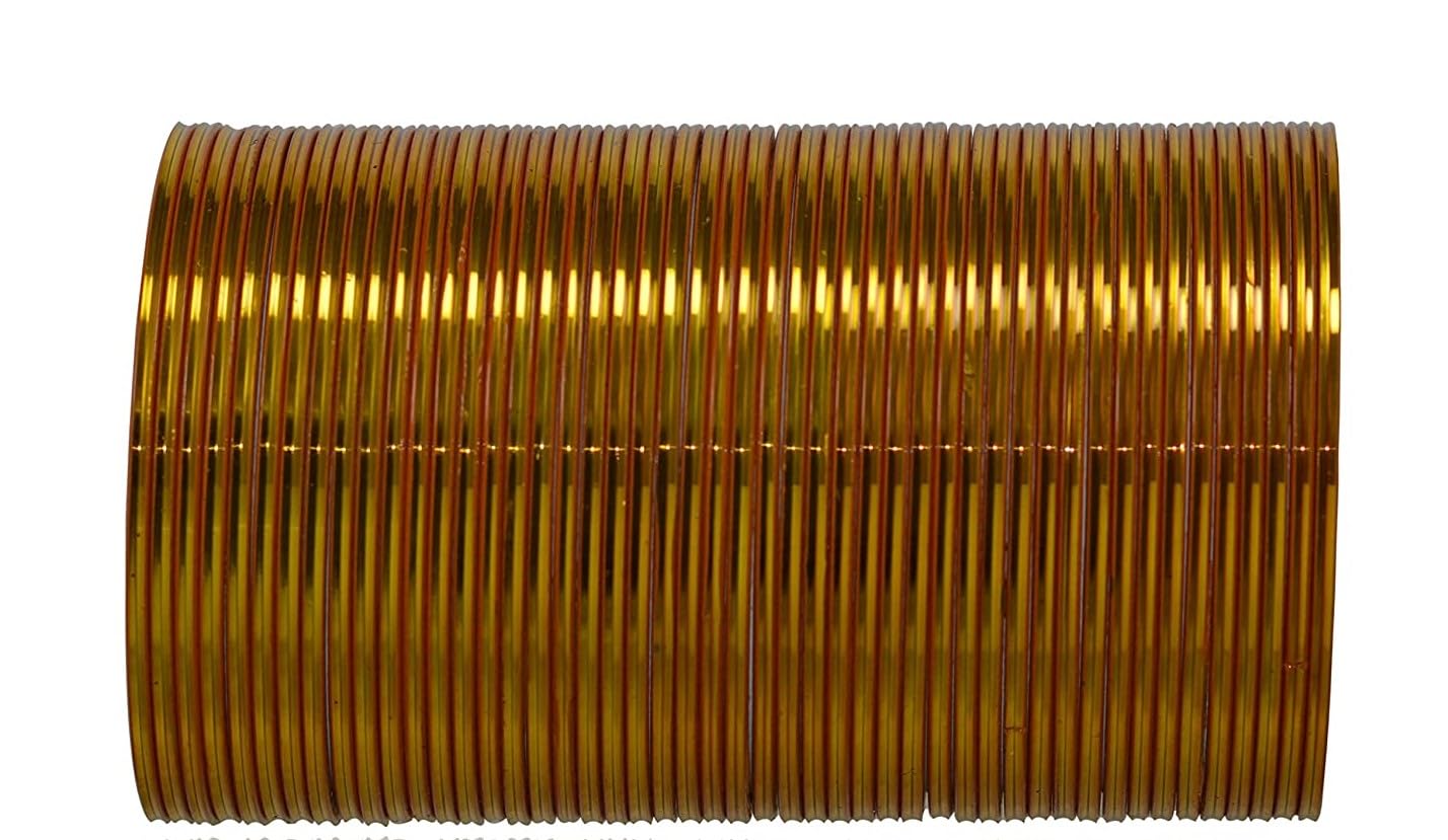 T4 Jewels Plane Glossy Finish Beautiful Classy Metal Bangles Set For Women And Girls - (Pack Of 48 Bangles)_Haldi_2.6 (B0C8GCMVNM) Amazon Price History, Amazon Price Tracker