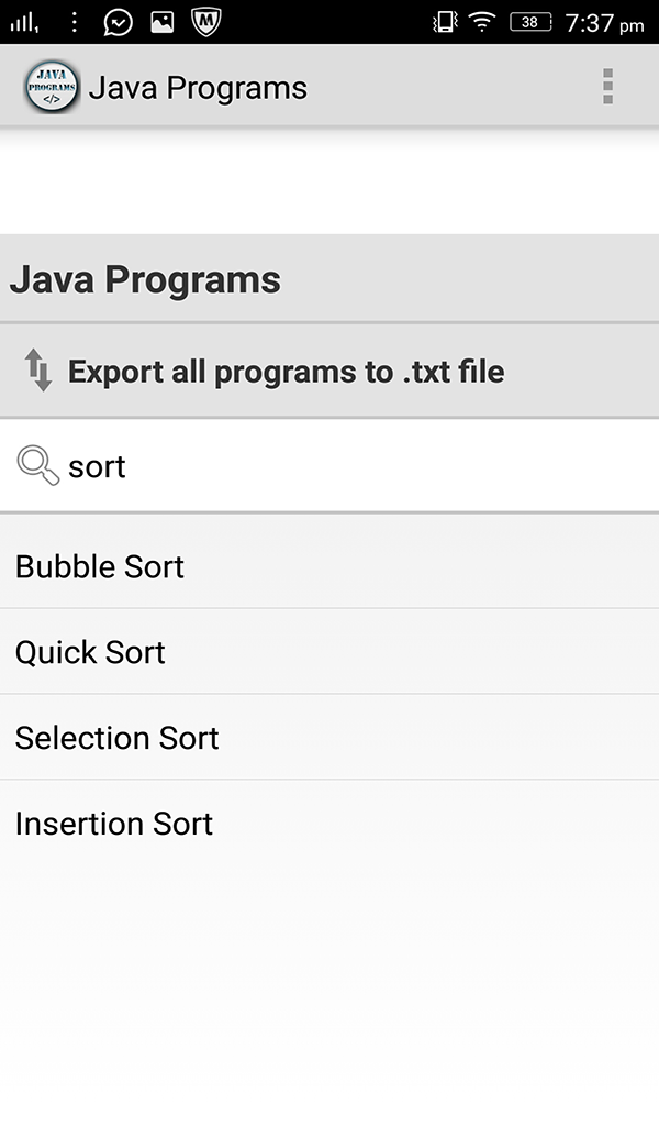 Java Programs App - Aplicativo na Amazon Appstore