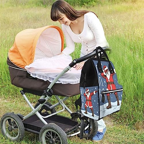 Sac à dos à langer Santa Claus multicolore pour voyage et ordinateur - 6