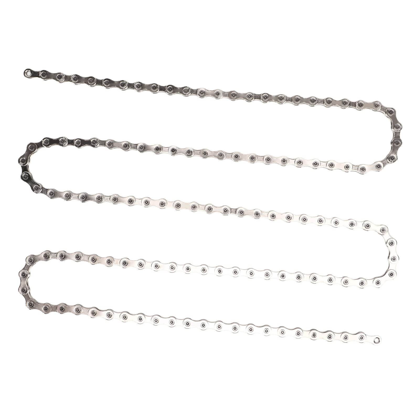Cadena de bicicleta de montaña Cadena hueca de 12 velocidades Cadena de repuesto para ciclismo de carretera SX12 Plata Estructura reforzada de tensión fuerte Alta rigidez Liviana