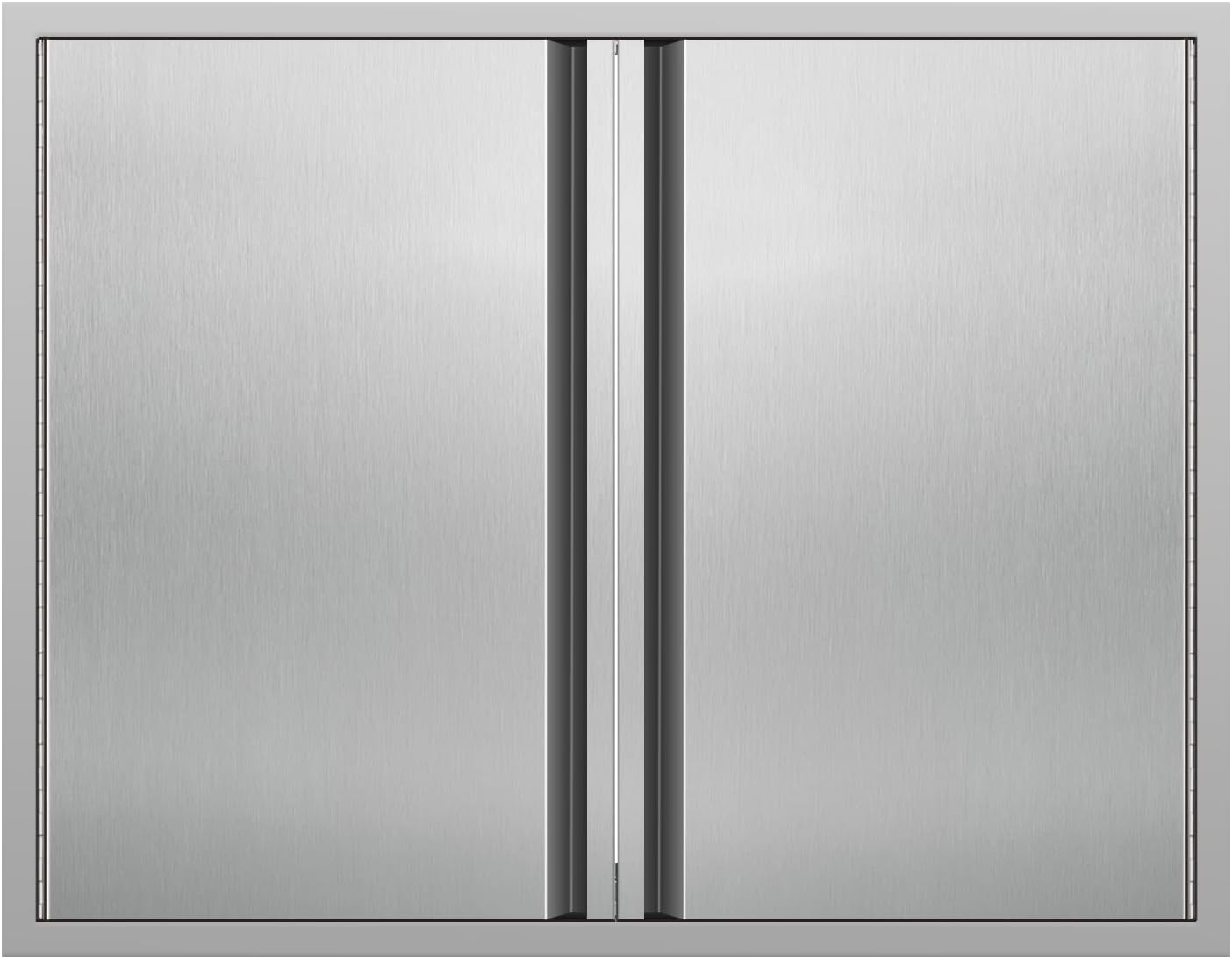 Outdoor Kitchen Doors 31''W x 24''H Stainless Steel BBQ Double Access Door with Vertical Hidden Handles Access Cabinet Door,Flush Mount Door for Grilling StationIsland& Cabinet