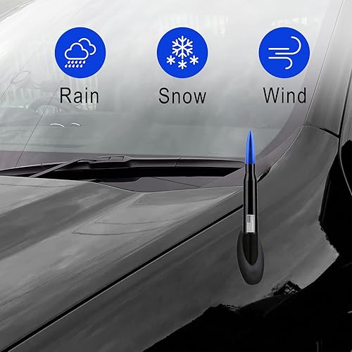 Miniatura 2 de Dewkou Pack-1 antena de bala para camión antena de bala de alta calidad altamente duradera reemplazo universal de antena corta para vehículo con