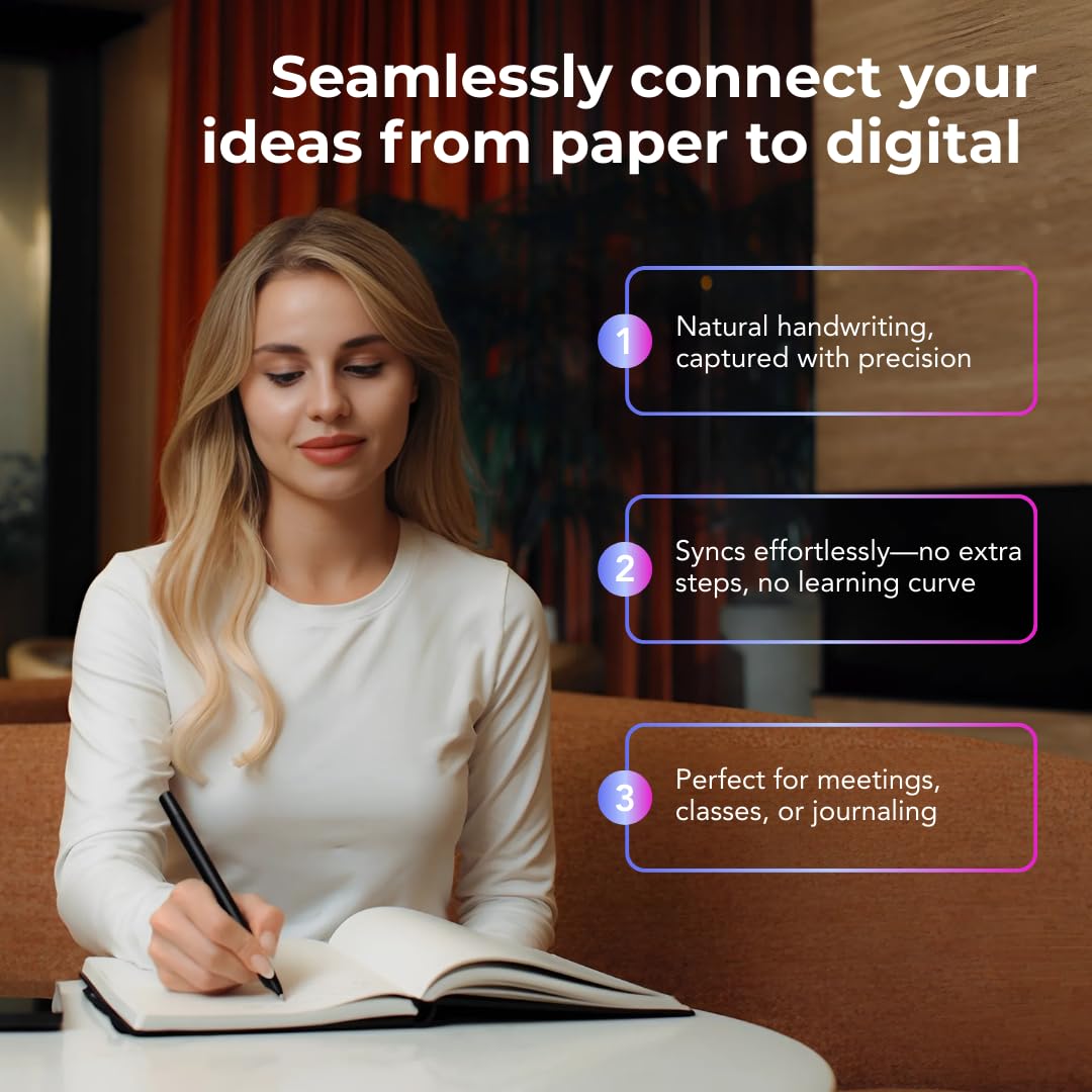 XNote Smart Pen & Notizbuch Starter-Set – KI-gestützte Digitale Notizen, Schreiben auf echtem Papier mit App-Synchronisation, Notizbuch, 17 Std. Akkulaufzeit, Offizielles Bundle inkl. 5 Tintenminen