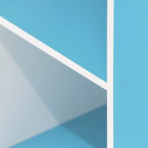 Miniatura 8 de Furinno Luder - Estantería para libros, 11 cubos, color blanco y celeste