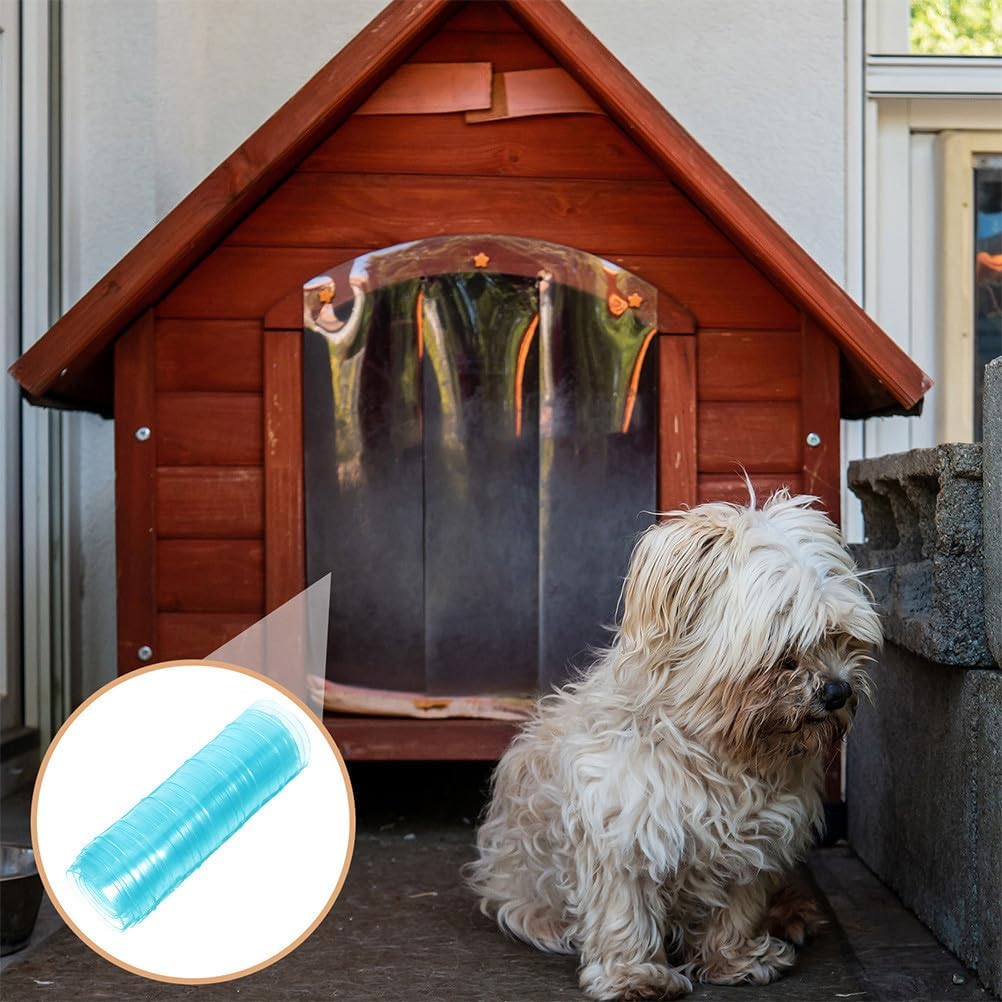 Amosfun Dog Door Curtain with Transparent PVC Strips 80.7 x 7.08 Inch – Draft-Blocking & Weatherproof Insulation for Patio Doors, Kennels, and Indoor Pet Areas – for Dogs and Cats