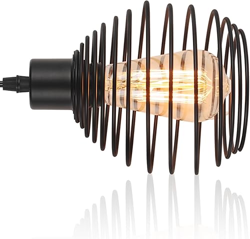 Miniatura 3 de Lámpara de techo de granja de 3 luces de madera semiempotrada, lámpara de techo industrial para dormitorio, sala de estar, entrada