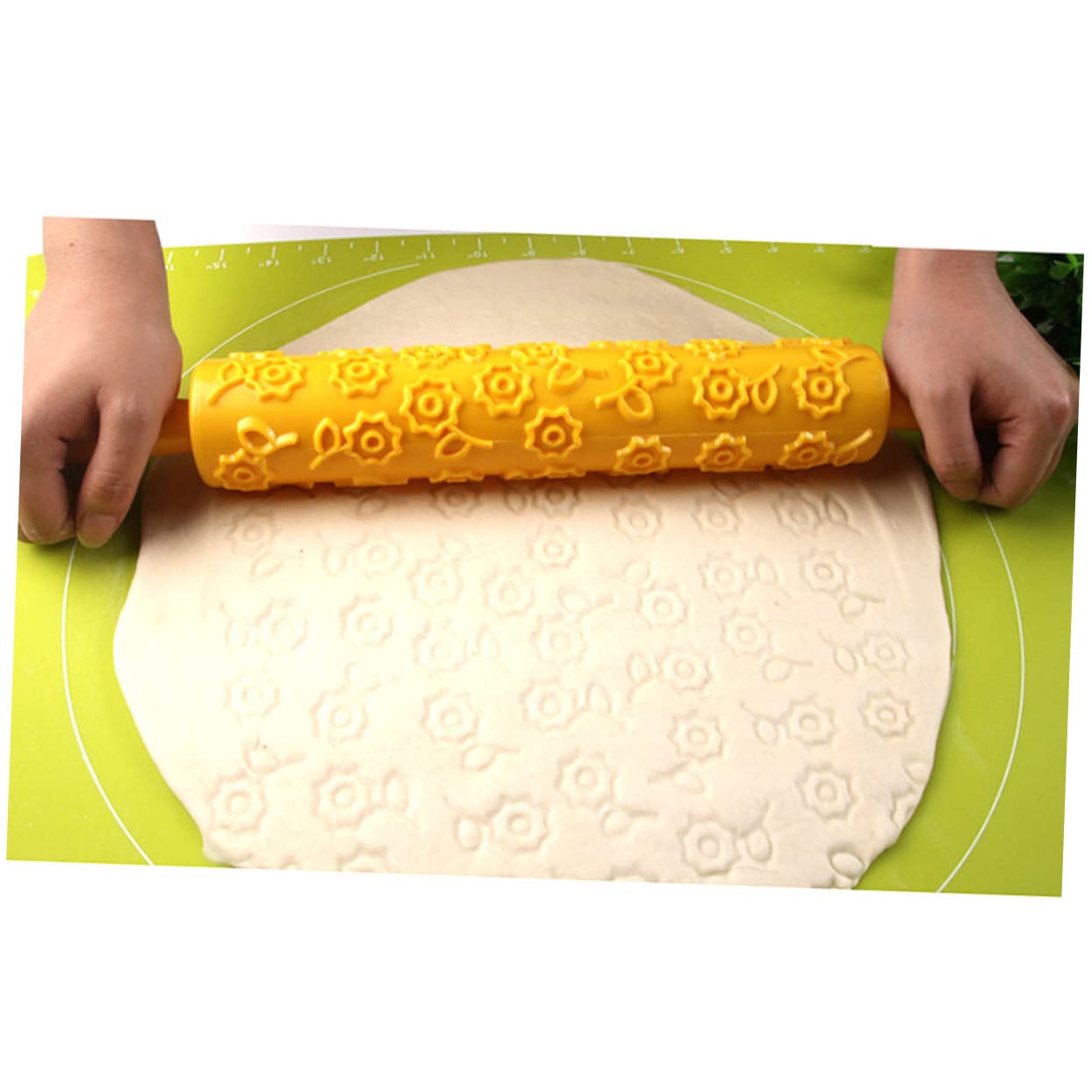 LABRIMP Rodillo De Amasar Con Patrón En Relieve Para Hornear 8 Piezas Rodillo De Plástico Multifuncional Para Decoración De Pasteles Con Fondant
