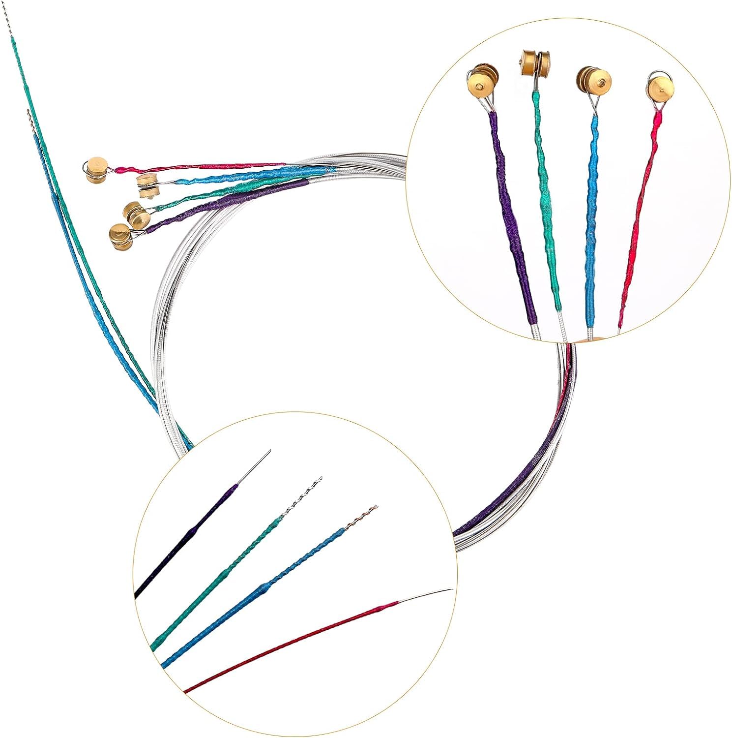 DEVICE OF URBAN INFOTECH Violin String Set E/A/D/G Violin Strings for Size 1/4, 1/2, 3/4, 4/4 Violins Warm Tone, Solid Steel Core, Nickel-Plated Ball Head Replacement Strings for Violin - Image 8 thumbnail