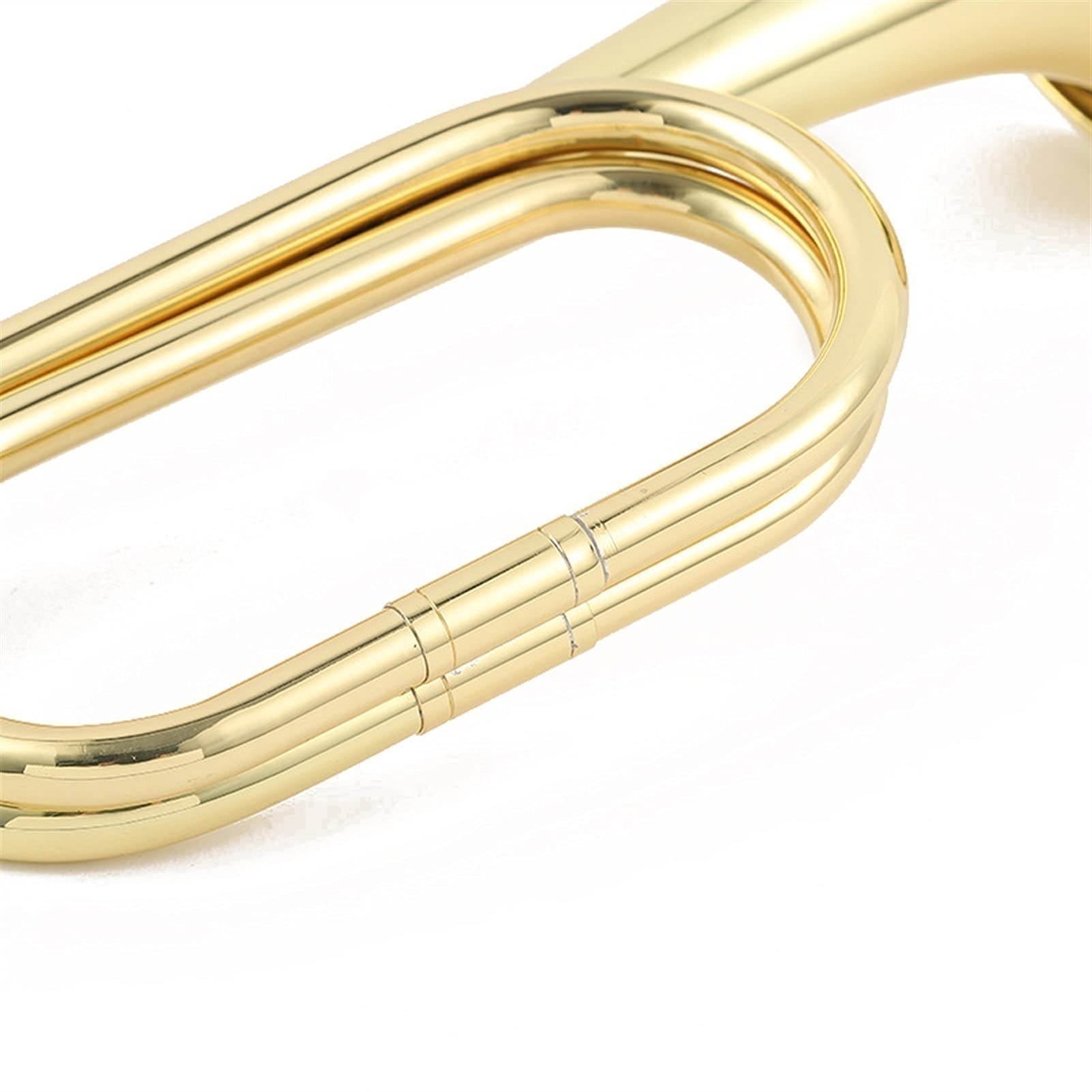 Student Trompete Trompete BB B Trompete Messing Gold-lackiertes exquisites langlebiges Musikinstrument mit Mundstückhandschuhen Riemenfall (Color : Only Trumpet)