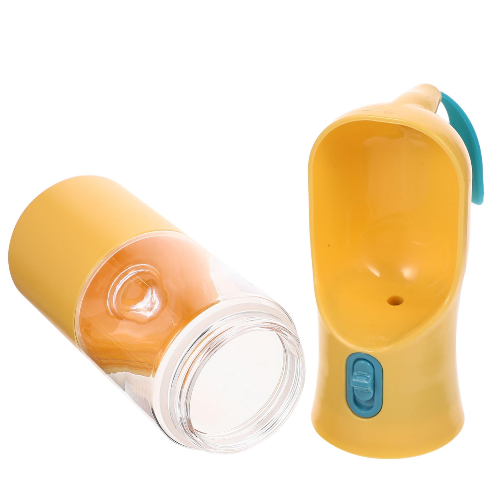 Botella de Agua para Mascotas Portátil 400ml para Perros y Gatos de PP y Silicona