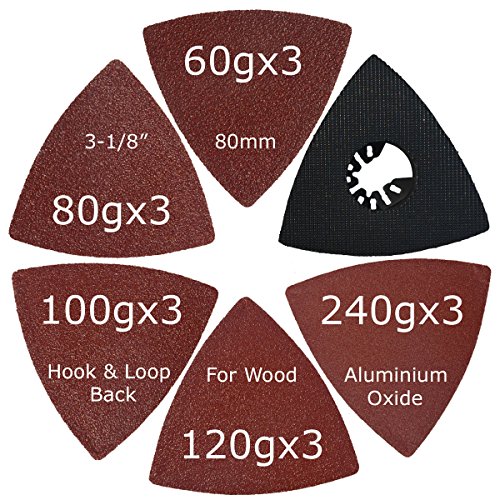 XXGO 25 Pcs Oscillating Tool Accessory Kits Compatible with Bosch Chicago Craftsman Dewalt Dremel Fein Harbor Freight Makita Milwaukee Porter Cable Ridgid Ryobi Rockwell More