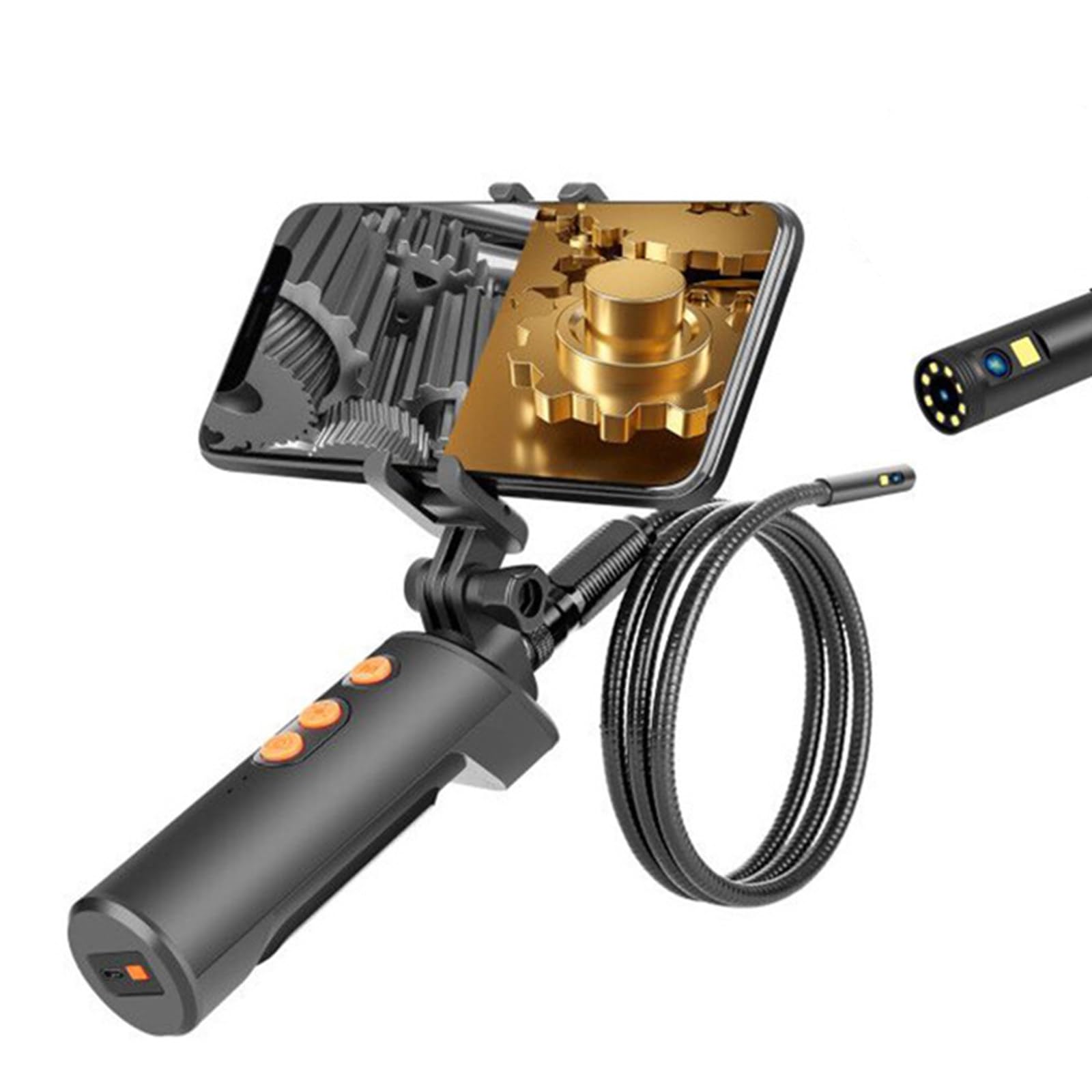 Obiettivo Da 7mm Telecamera Per Endoscopio Android Regolabile 6 Led IP67 Impermeabile 1m 2m 5m Micro Ispezione Videocamera Tubo Per Endoscopio Serpente