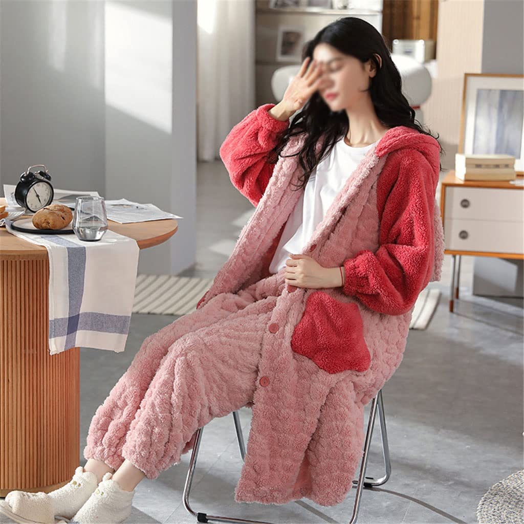 Damskie flanelowe piżamy Zestawy piżam z długim rękawem Bielizna nocna Piżama Piżama Garnitur Loungewear