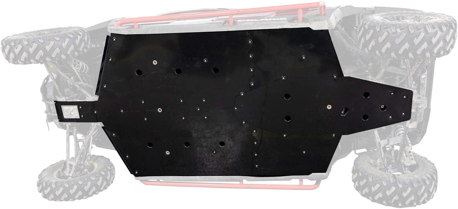SuperATV Full Skid Plate for 2017+ Polaris General 4/2020+ Polaris General XP 4 1000 | 1/2” Thick ARMW | Front - Back Protection | Abrasion & Break Resistant | Countersunk Bolts | Made in the USA