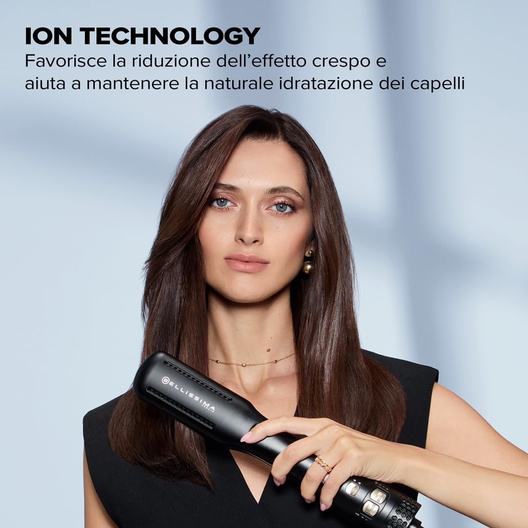 Bellissima Imetec AirSleek - Piastra ad Aria 2 in 1, Asciuga e Liscia Senza Calore Estremo per un Liscio Naturale e Capelli Protetti. Tecnologia a Ioni, Rivestimento Ceramica & Cheratina