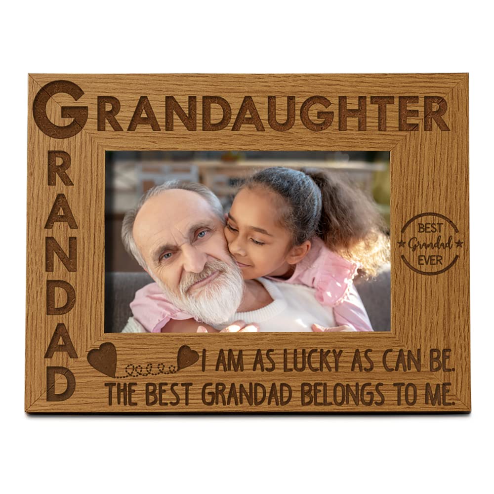Ukgiftstoreonline Grandad And Granddaughter Wooden Photo Frame Gift (5 X 7 Inch)