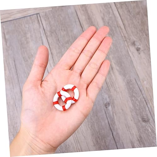 Miniatura 3 de INOOMP 20 piezas miniatura mediterránea náutica vida anillo mini decoración de playa mini decoración del mar adorno marino musgo decoración mini