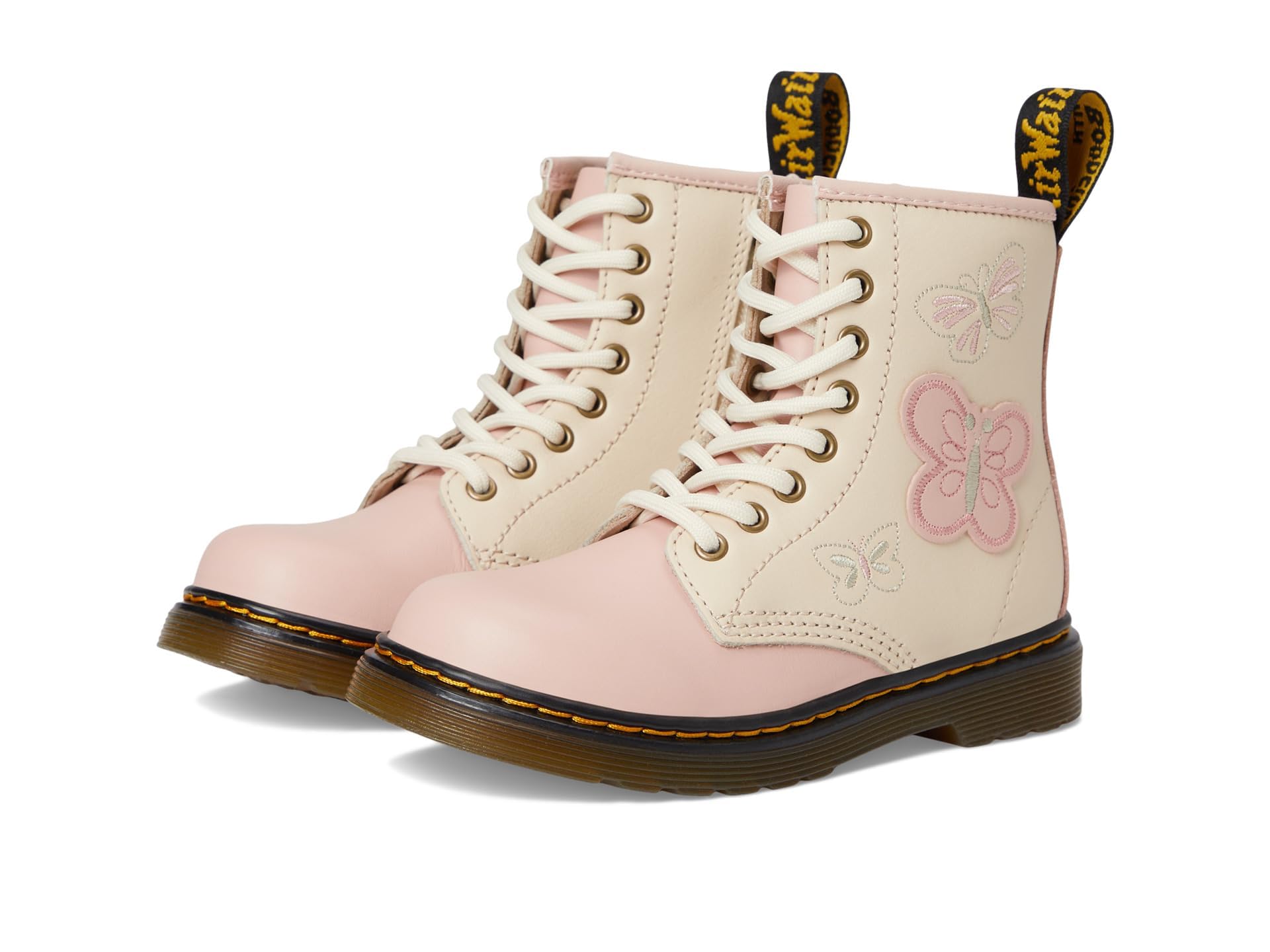 Dr. Martens Unisex 1460 J (Little Kid/Big Kid) Powder Pink/Cloud Cream 11 Medium