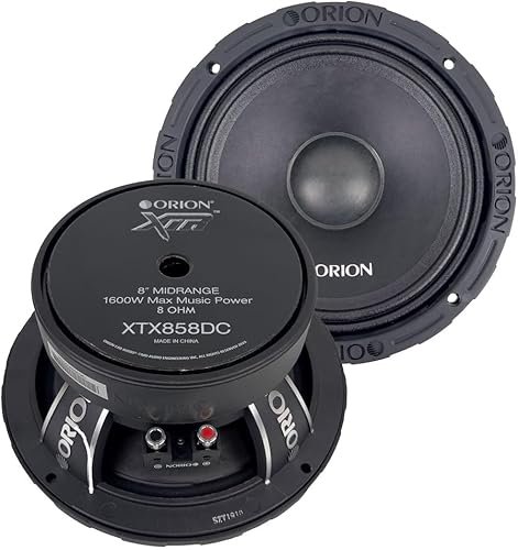 Orion XTR XTX858DC - Altavoces con tapa antipolvo de alta eficiencia de 8 pulgadas de rango medio, 1600 W de potencia máxima, 400 W RMS, 8 ohmios, Orion XTR XTX858DC - Altavoces con tapa antipolvo de alta eficiencia de 8 pulgadas de rango medio, 1600 W de potencia máxima, 400 W RMS, 8 ohmios,
