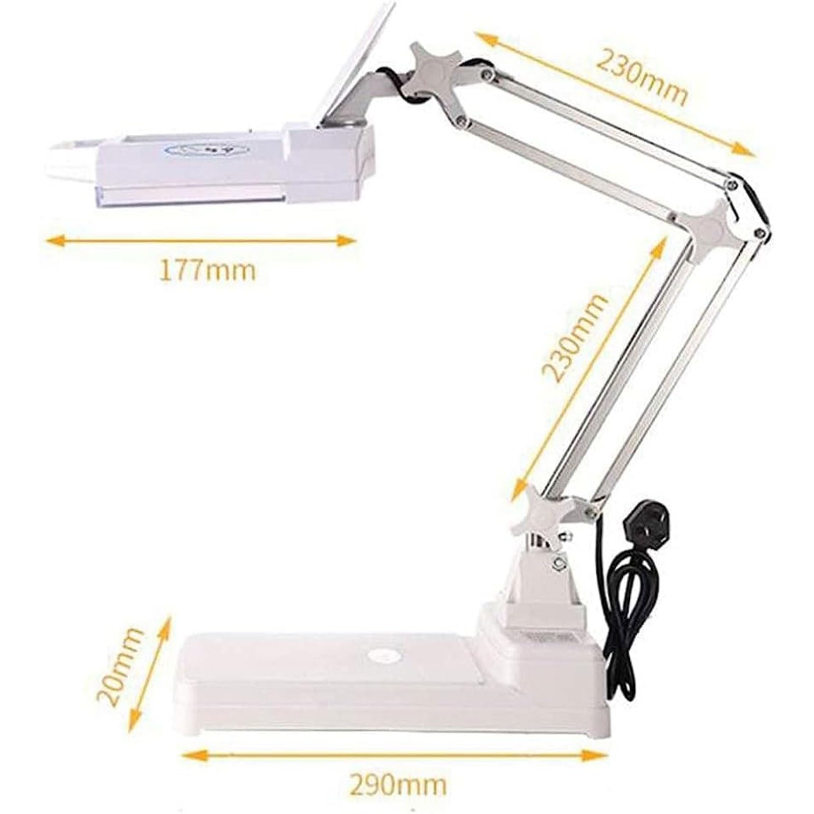Lupa Lupas Lupa de 5x/10x con Soporte Iluminado por LED, Altura Ajustable para Lectura, Manualidades, Pasatiempos, Trabajo