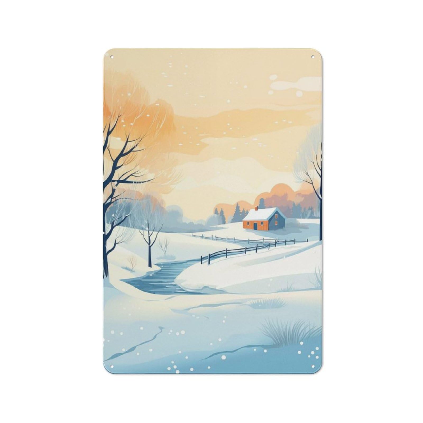 Junmoney Snowy Dreams For Garden Room Or Summerhouse, Vintage Tin Sign 30X20cm, For Display In Garden Rooms And Summerhouses