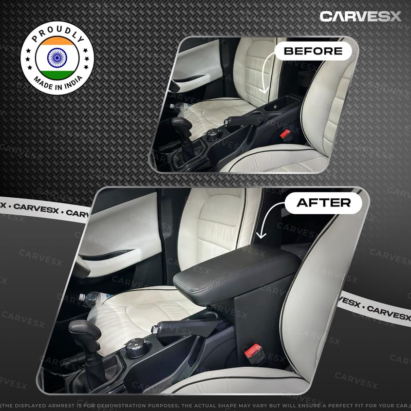 Image of High-End Armrest with Enhanced Comfort & Hidden Storage for Volkswagen Polo /Ameo (Black)