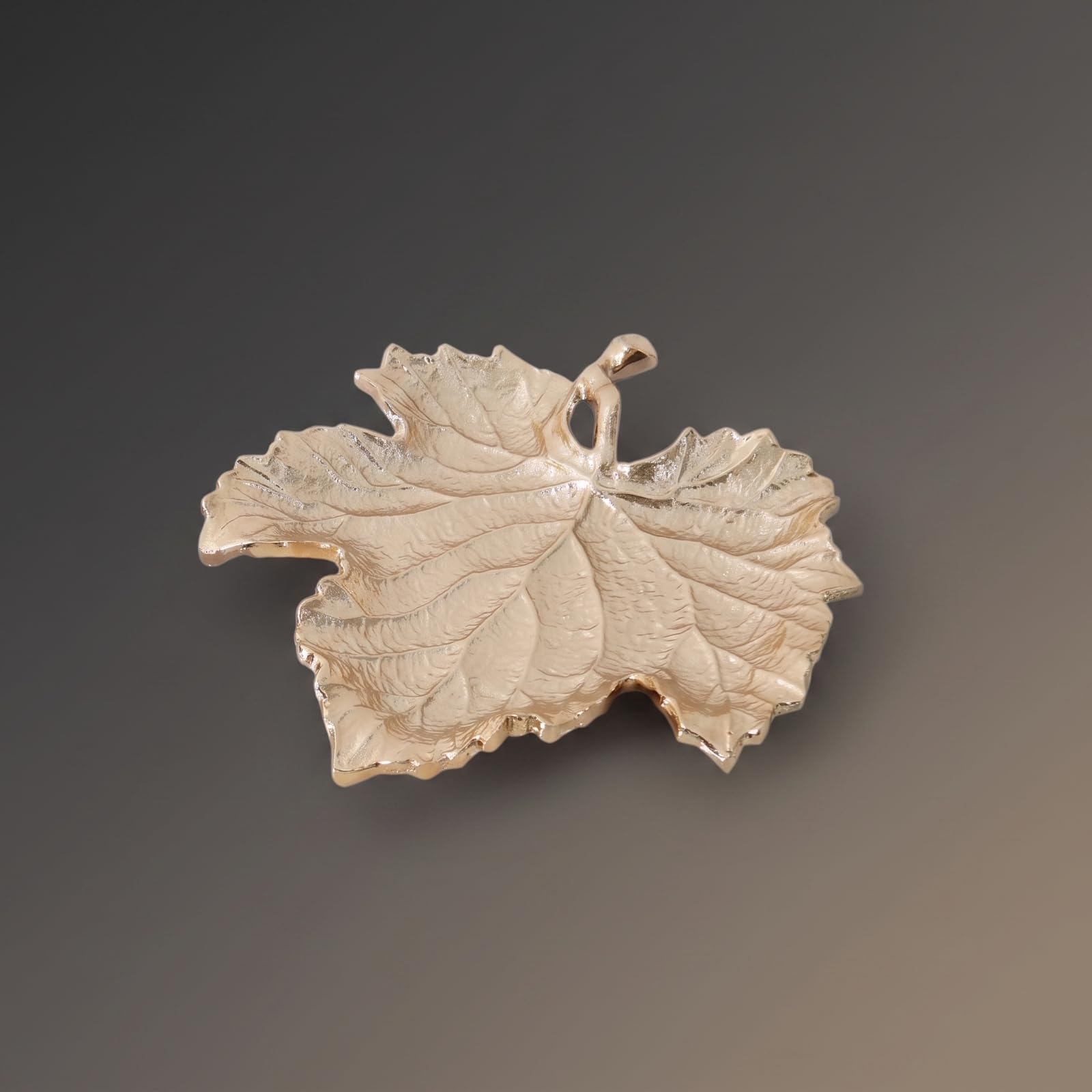 Banja con Forma Hoja Pequeña Dorada Fuente para Salón, Champán, Lujo Ligero