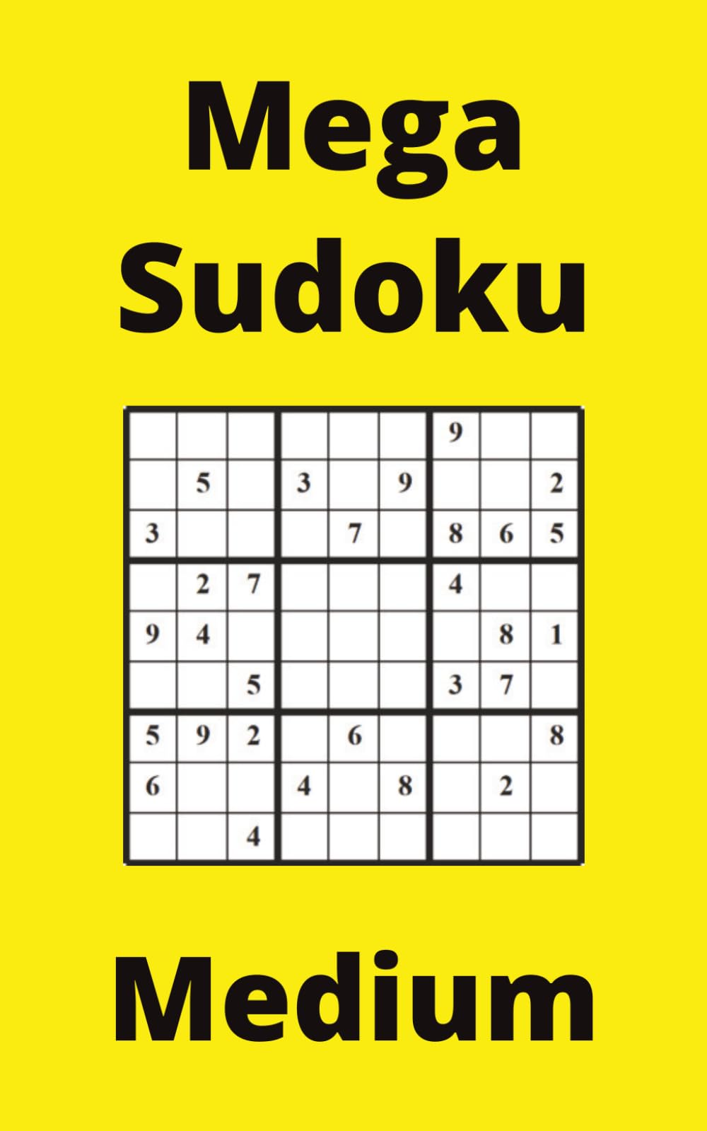 Yellow Mega Sudoku Book, 9x9 Puzzles, 150 Pages, 5x8, Medium