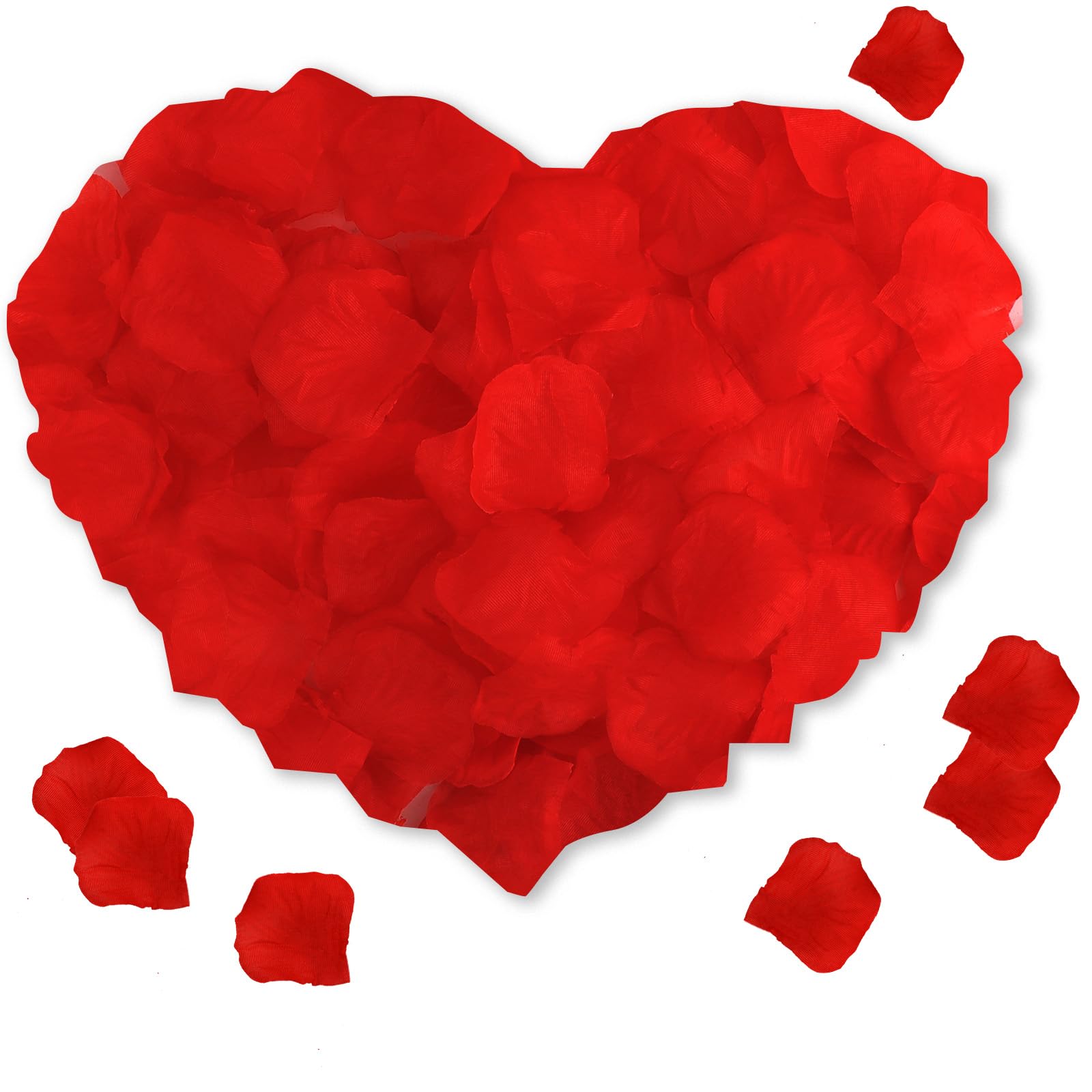 1500PCS Artificial Rose Petals,Valentines Decorations,Artificial Flowers Petals for Wedding Decoration, Proposal, Party, Valentine's Day