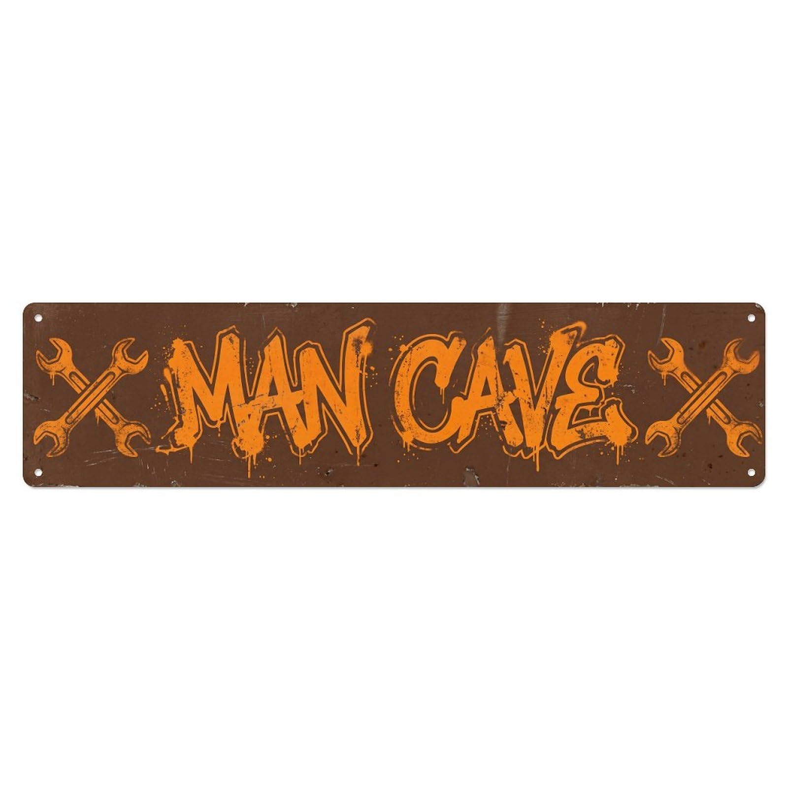 Gtthok Vintage Style Vintage Man Cave Game Time Retro Slogans Metal Tin Sign Plaque Wall Decor For Cafe, Club, Garden Metal Poster 4X16inch