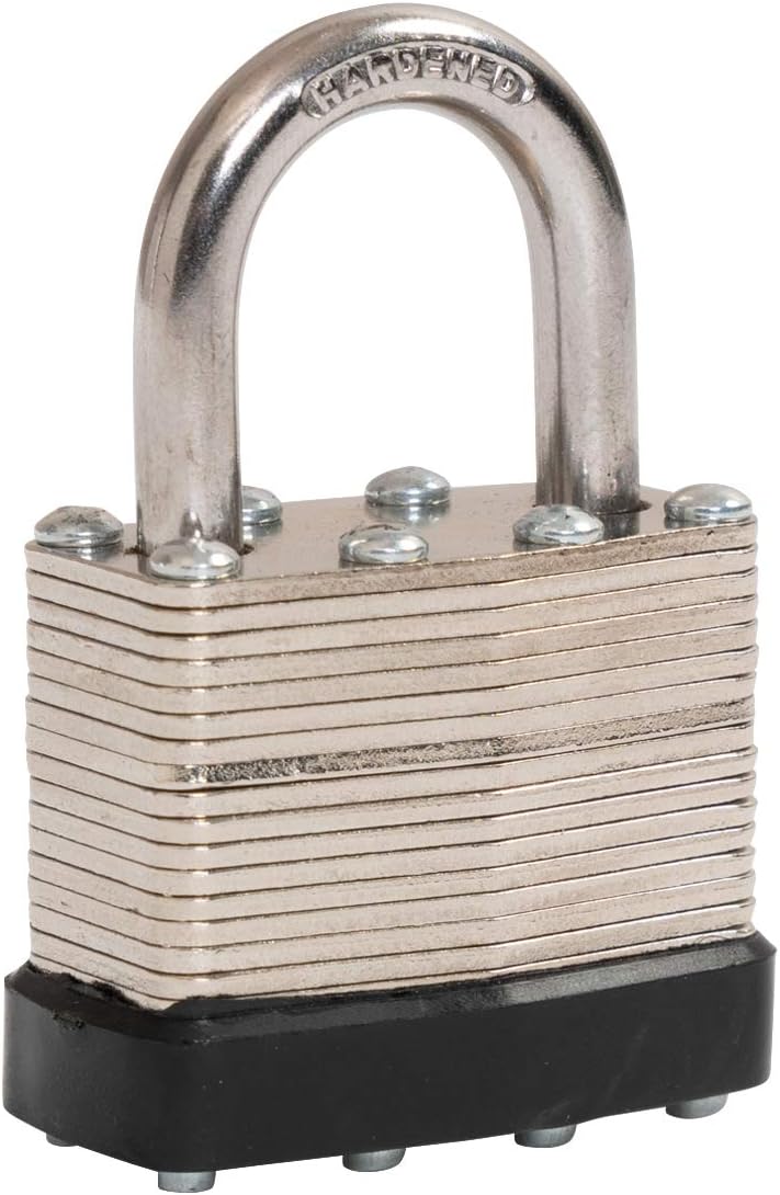 40mm Keyed Alike Nickel Plated Laminated Steel Padlock, 1-9/16" Wide Body 1-inch Shackle Padlocks with Keys Pack of 12 : Everything Else